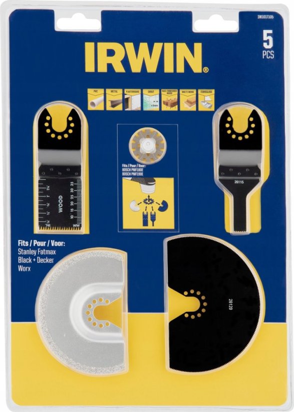 Irwin Tools IRWIN SAW BLADE FOR MULTIFUNCTIONAL OSCILrokovION SANDER set. 4 pcs.