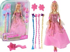 LeanToys Bábika Ružová Lucy Księżniczka Príslušenstvo Do vlasov