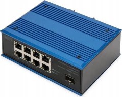 Digitus DIGITUS Switch Ind. 8-Port Gigabit Unmanaged blau