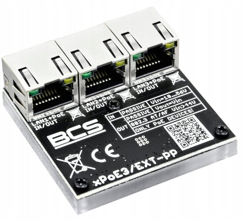 BCS BCS-xPoE3/EXT-PP Switch PoE, extender 3x PoE
