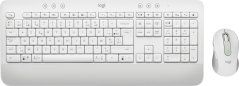 Logitech Logitech Signature MK650 Combo For Business klawiatura Dołączona myszka Biuro Bluetooth AZERTY Belgijski Biely