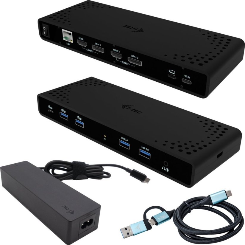 I-TEC Universal Dual 4K Display USB-A/USB-C/Thunderbolt (CADUA4KDOCKPDB100)