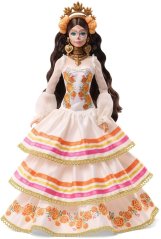 Mattel Signature Dia de Muertos 2025 - Lalka kolekcjonerska w kremowej zdobnej sukni (JBJ05)