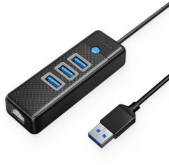 Orico Adapteris ORICO PW3UR-U3, 3x USB ir 1x RJ45