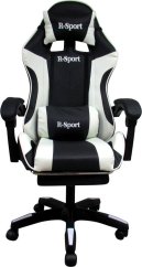 R-Sport Fotel Gamingowy K4 R-Sport BIAŁO-Čierny z podNôžkiem+masażer