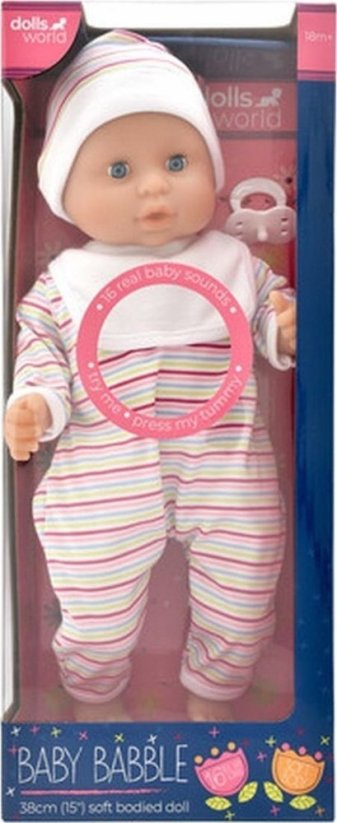 Dolls World Bábika BABY BABBLE 38 CM