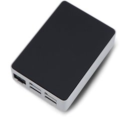 OEM Obudowa do Raspberry Pi 5 - aluminiowa - srebrno-Čierna - Flirc}