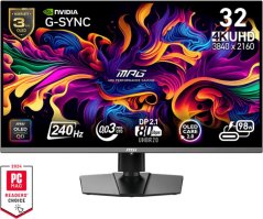 MSI 31.5"(80cm)TFT MSI MPG 322URXDE QD-OLED Frokov 240Hz Black