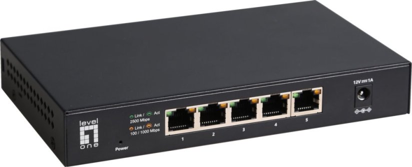 LevelOne LevelOne Switch  5x GE GEU-0525       2.5GbE 100/1000Mbps sw