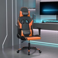 vidaXL Fotel gamingowy, Čierno-oranžový, sztuczna skóra Lumarko!