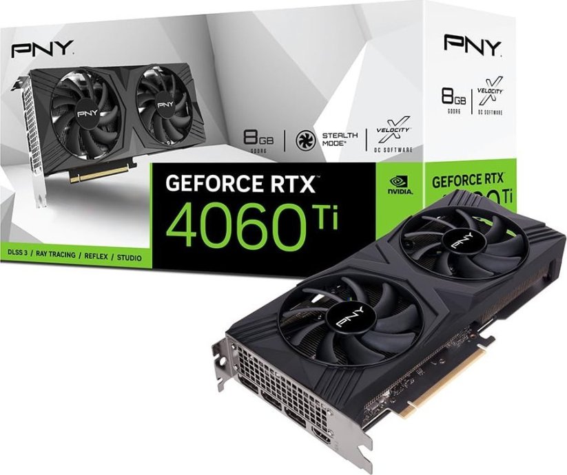 PNY GeForce RTX 4060 Ti Verto Dual Fan 8GB GDDR6 (VCG4060T8DFXPB1)