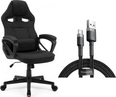 SENSE7 Knight - materiałowy, czarny + kabel usb