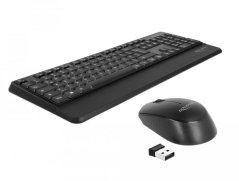 Delock kabellos 2.4 GHz QWERTZ Deutsch Čierny (12674)