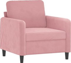 vidaXL vidaXL Fotel, Ružový, 60 cm, obity aksamitem