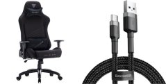 SENSE7 Spellcaster Senshi Edition XL materiałowy czarny + kabel usb