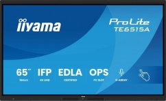 iiyama IIYAMA TE6515A-B1AG 65inch Stylish IFP iiWare21E 3840x2160 UHD IPS Android 14 16/128GB 2xHDMI DP 2xUSB-C VESA 600x400