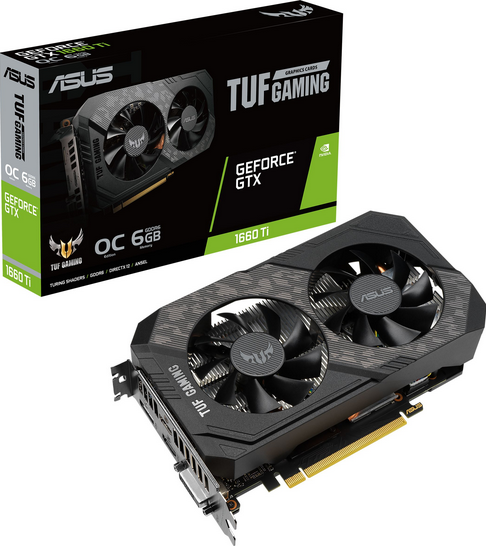 Asus TUF GeForce GTX 1660 Ti Gaming Evo OC 6GB GDDR6 (TUF-GTX1660TI-O6G-EVO-GAMING)