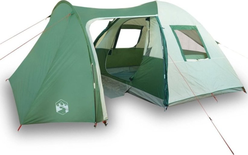 vidaXL Namiot kempingowy, 6-os., Zelený, 466x342x200 cm, tafta 185T Lumarko!