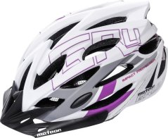 Meteor prilba bicyklová METEOR GRUVER white/grey/eggplant M