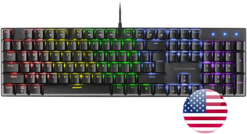 Mars Gaming Mars Gaming MK422RUS Gaming Mechanical Keyboard RGB / Red Switch / US