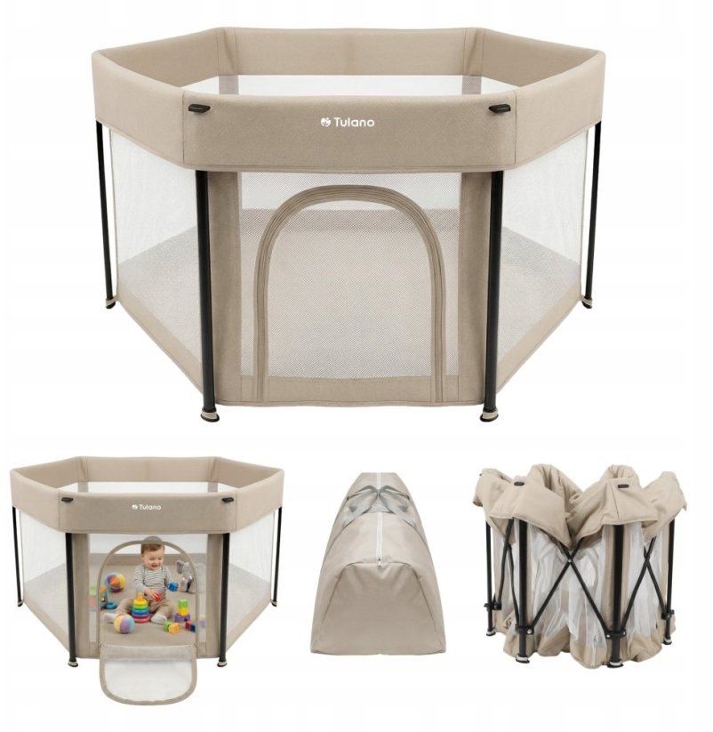 King Kids Kojec Pre dziecka skladaný Cozy 30 Beige (TN-COZY 30 BEIGE)