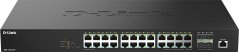 D-Link D-Link DMS 1250-28P - Switch - L2+ - Smart - 24 x 10/100/1000/2.5G (PoE+) + 4 x 10 Gigabit SFP+ - Desktop - PoE+ (475 W)