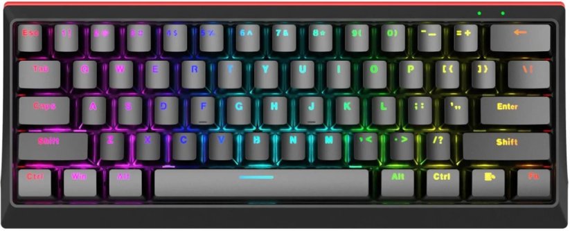 Marvo Marvo KG962G EN - R, klawiatura US, do gry, mechaniczna rodzaj przewodowa (USB), Čierna, RGB, Červené Prepínači