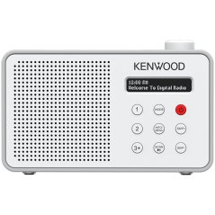 JVC Kenwood CR-M25DAB Portable DAB Plus Radio – Automatic Safety Alert – White and Silver