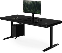 Jan Nowak Elektryczne sit-stand z zásuvoką i ładowarką bezprzewodową Qi čierne, 1600 mm: ELLIS (5907367514797)