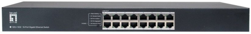 LevelOne 16xGE 19" unmanaged metalowy (GEU-1632)