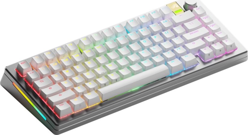 Glorious GMMK 3 Pro HE Wireless 75 % Custom Gaming-Tastatur - Pre-Built, ANSI (US), Fox HE Switches, strieborný