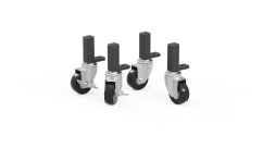4smarts Sabelt Wheels Kit kółka do dużych obciążeń do symurokovora wyścigowego Čierny Sada 4