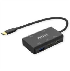 Roline Koncentrator ROLINE USB 3.2 Gen 2, 4 porty (2x A + 2x C), PD (100 W)