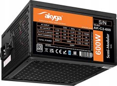 Akyga Zasilacz pół-modularny ATX AK-C2-600 600W