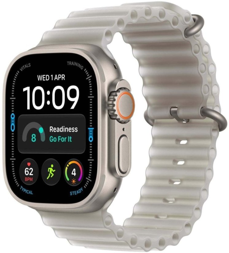 Apple Watch Ultra 4 GPS + Cellular 49mm Black Titanium / Ocean Band Sivý  (MJAD4QF/A)