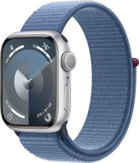 Apple Smartwatch Apple Watch Series 9 GPS aluminium 41 mm strieborný + opaska zimowy błękit