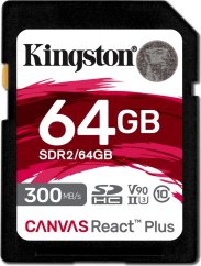 Kingston Canvas React Plus SDXC 64 GB Class 10 UHS-II/U3 V90 (SDR2/64GB)