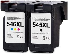 G&G XL-atramenty Sada 2 sztuki kompatybilny z Canon 546XL/545XL