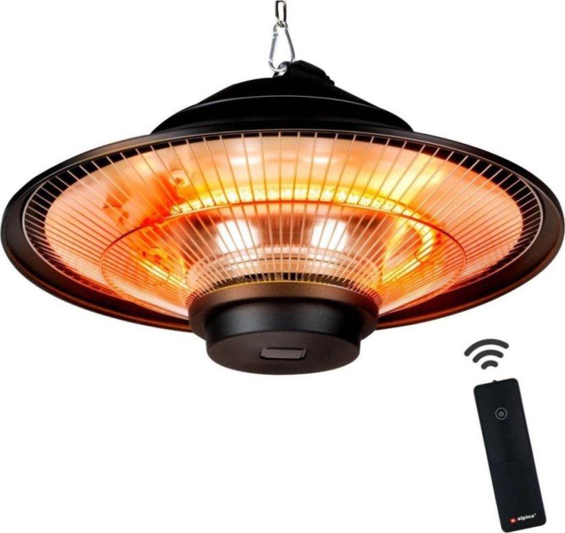 Alpina GRZEJNIK záhradný WISZĄCY 1500W s obládaním ALPINA