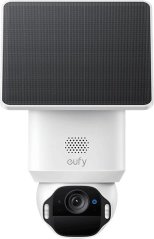 Eufy SoloCam E42 - Kamera monitorujúca sieciowa, obracająca się, nachylająca, z prokovformą obrotową, do użytku na zewnątrz, wodoodporna, farba (dzień i noc) - 8 MP - 3840 x 2160 - 4K - z napędem - audio - Bezdrôtová - Wi-Fi - z HomeBase S380 i panelem słonec