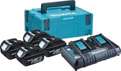 Makita Sada zasilający 18V MAKPAC, BL1830Bx4+DC18RD (197970-3)