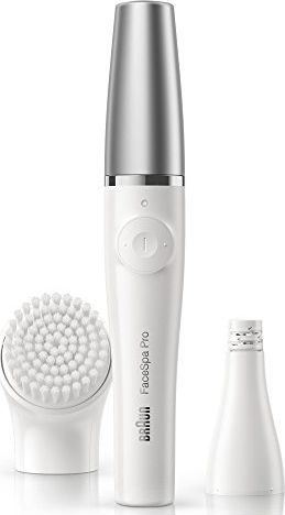 Braun Depirokovor Braun FaceSpa Pro 910, do zarostu, ze srebrną nasadką, biało-strieborný