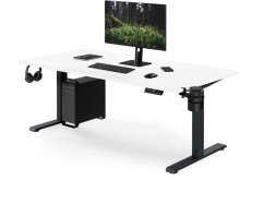 Jan Nowak Elektryczne z regulacją wysokości ergonomiczne Antracitovýowo-biele, 1600x800 mm: ARIA (5907367517460)