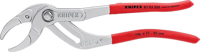 Knipex Kliešte do syfonów sanitarnych i złączy rękojeść antypoślizgowa 25 - 80mm (81 03 250)