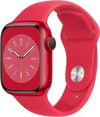 Apple Apple Watch Series 8 MNJ23UL/A	 41mm, Smart watches, GPS (satellite), Retina LTPO OLED, Touchscreen, Heart rate monitor, Waterproof, Bluetooth, Wi-Fi, eSIM, Red, Red