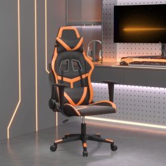 vidaXL Fotel gamingowy, Čierno-oranžový, sztuczna skóra Lumarko!
