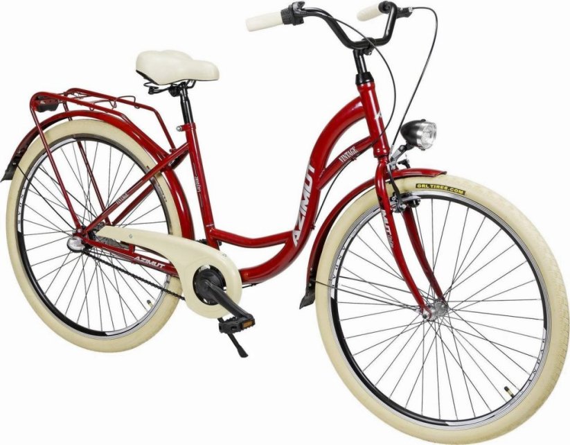 Romet Dviratis AZIMUT Vintage 28" 3-speed 2023 burgund-cream shiny