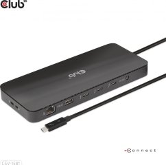 Club 3D Club3D Thunderbolt4 11-in-1 HUB > 3xThunderbolt/3xUSB  St/Bu retail