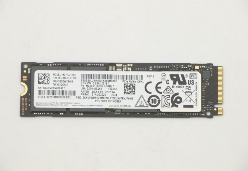 Lenovo 1TB M.2 2280 PCIE NVME SSD (5SD1U51530)