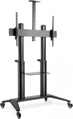 Digitus Stojak mobilny pojedynczy z półkš i držiakem na kamerę, 1xLCD max. 120' max. 140kg, VESA max. 1000x600